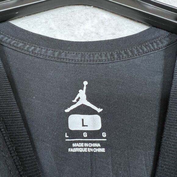 Air Jordan Shirt Mens Large 1 Blk Wht 1985 Jumpman Gym 23 Ali The Champ Style - Picture 11 of 14